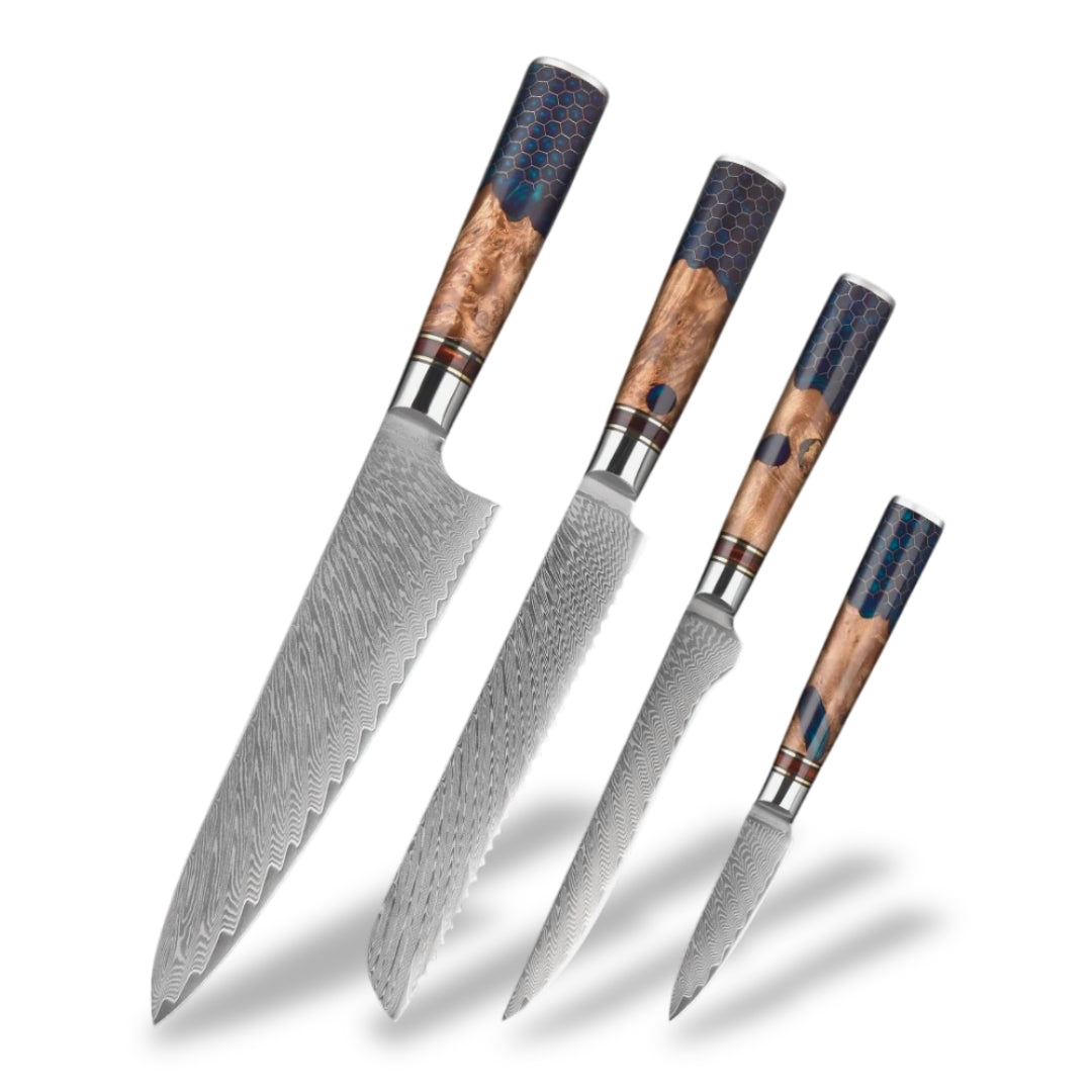 4-Piece Japanese Knife Set – Hachinosu Collection